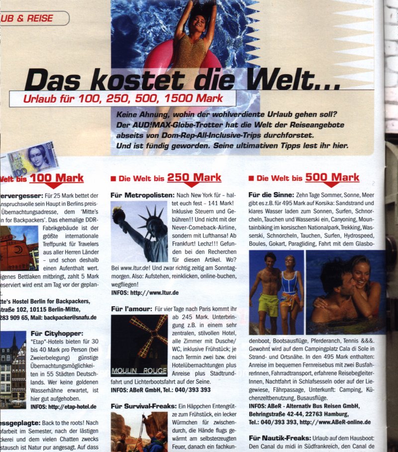 AUDIMAX die Hohschulzeitschrift Nr. 4 / 2000 vom 1.4.2000, Seite 10