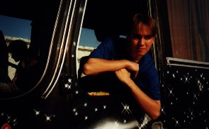 Photographs made by Nils Grper, sitting in the nightliner-bus